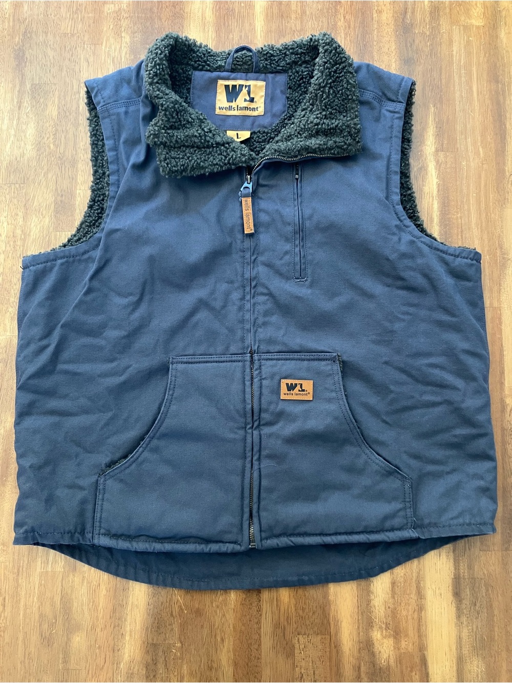 Wells Lamont Men's Grey Sherpa-Lined Work Vest